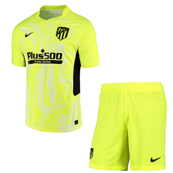 Camiseta Atletico Madrid Tercera equipo Niños 2020-21 Verde Fluorescente